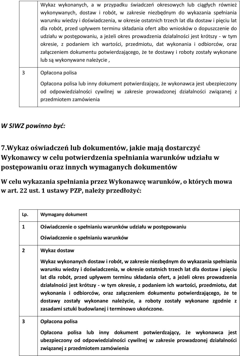 krótszy - w tym okresie, z podaniem ich wartości, przedmiotu, dat wykonania i odbiorców, oraz załączeniem dokumentu potwierdzającego, że te dostawy i roboty zostały wykonane lub są wykonywane