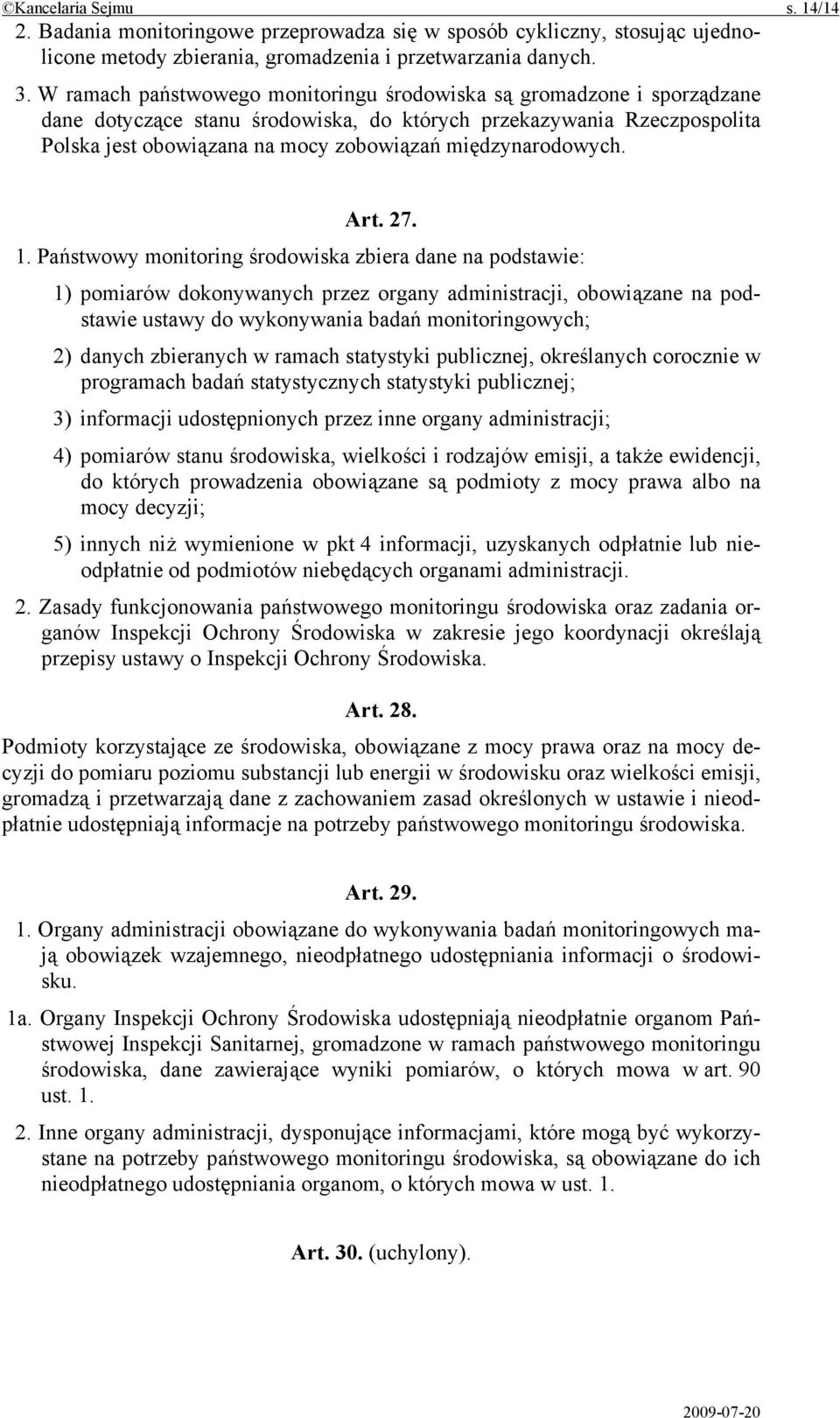 międzynarodowych. Art. 27. 1.