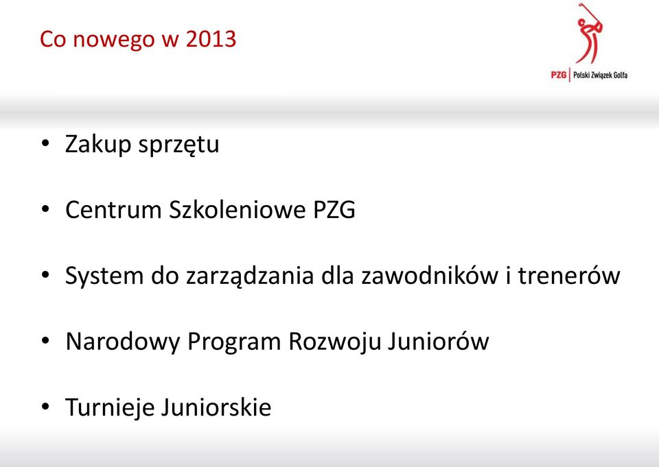 dla zawodników i trenerów Narodowy