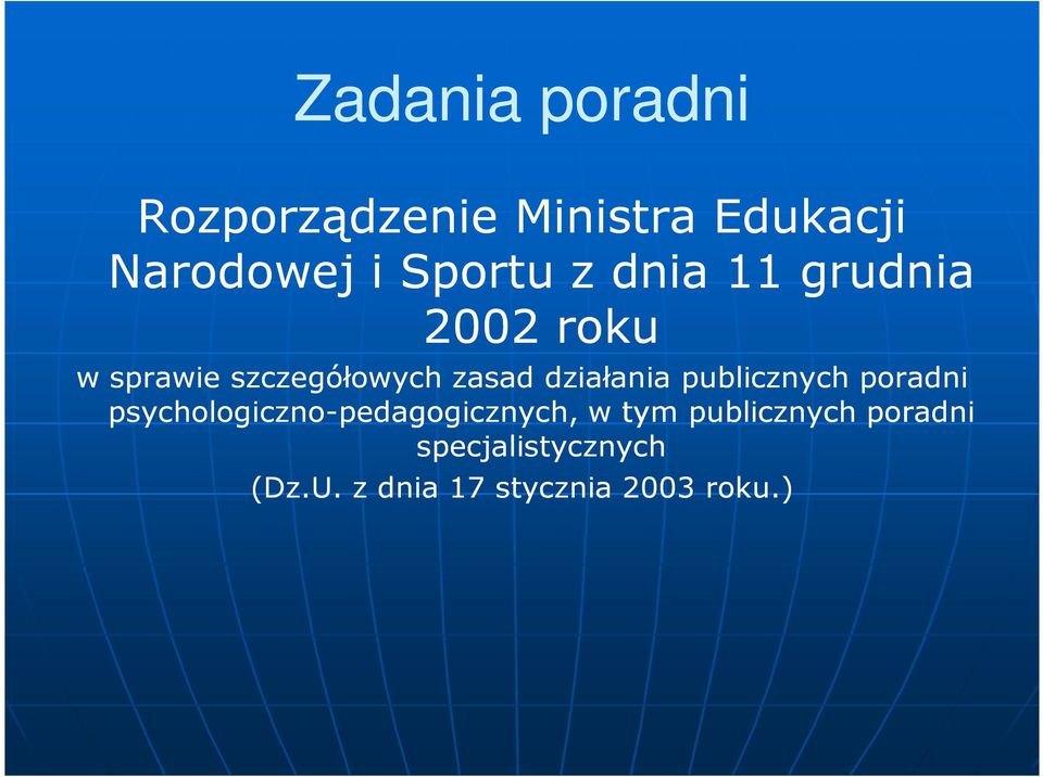 publicznych poradni psychologiczno-pedagogicznych, pedagogicznych, w