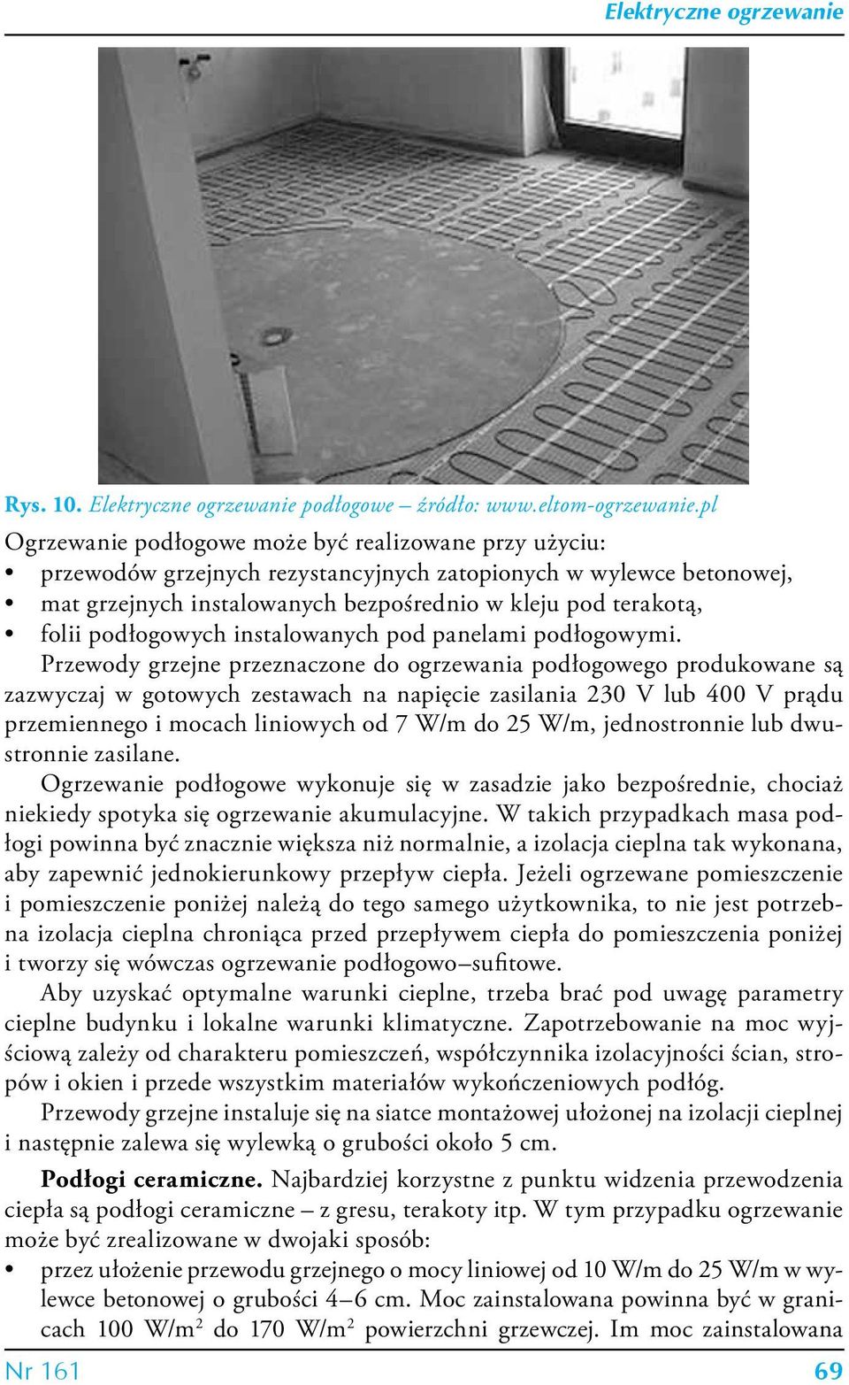 podłogowych instalowanych pod panelami podłogowymi.