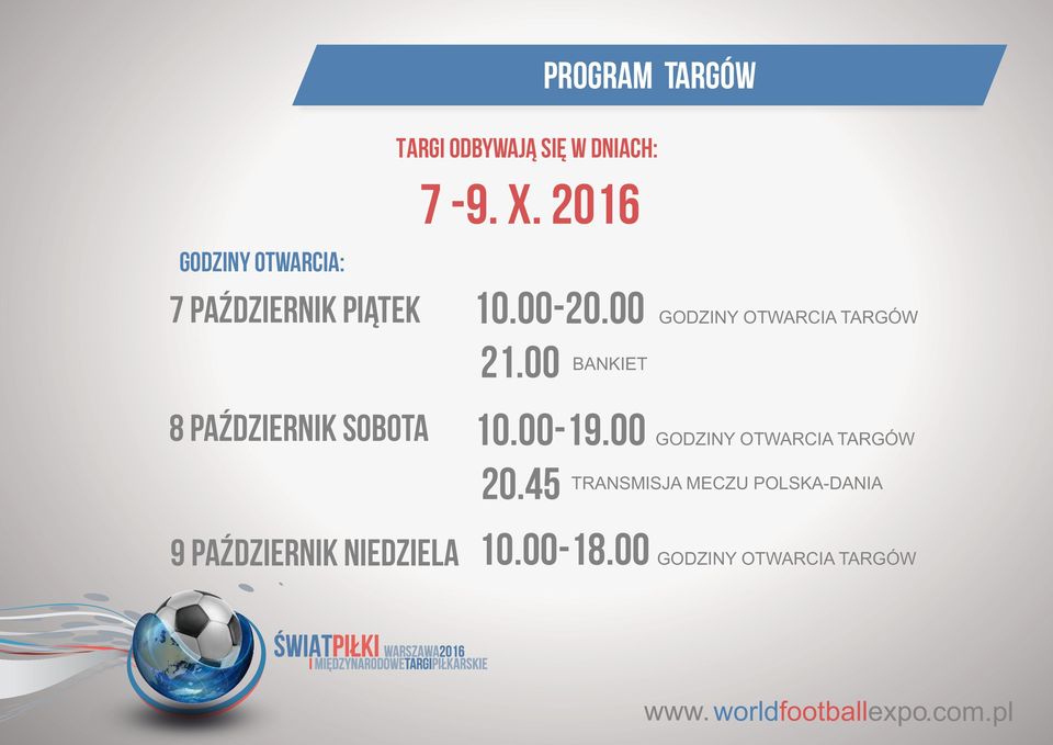 00 20.45 9 październik niedziela 10.00-18.