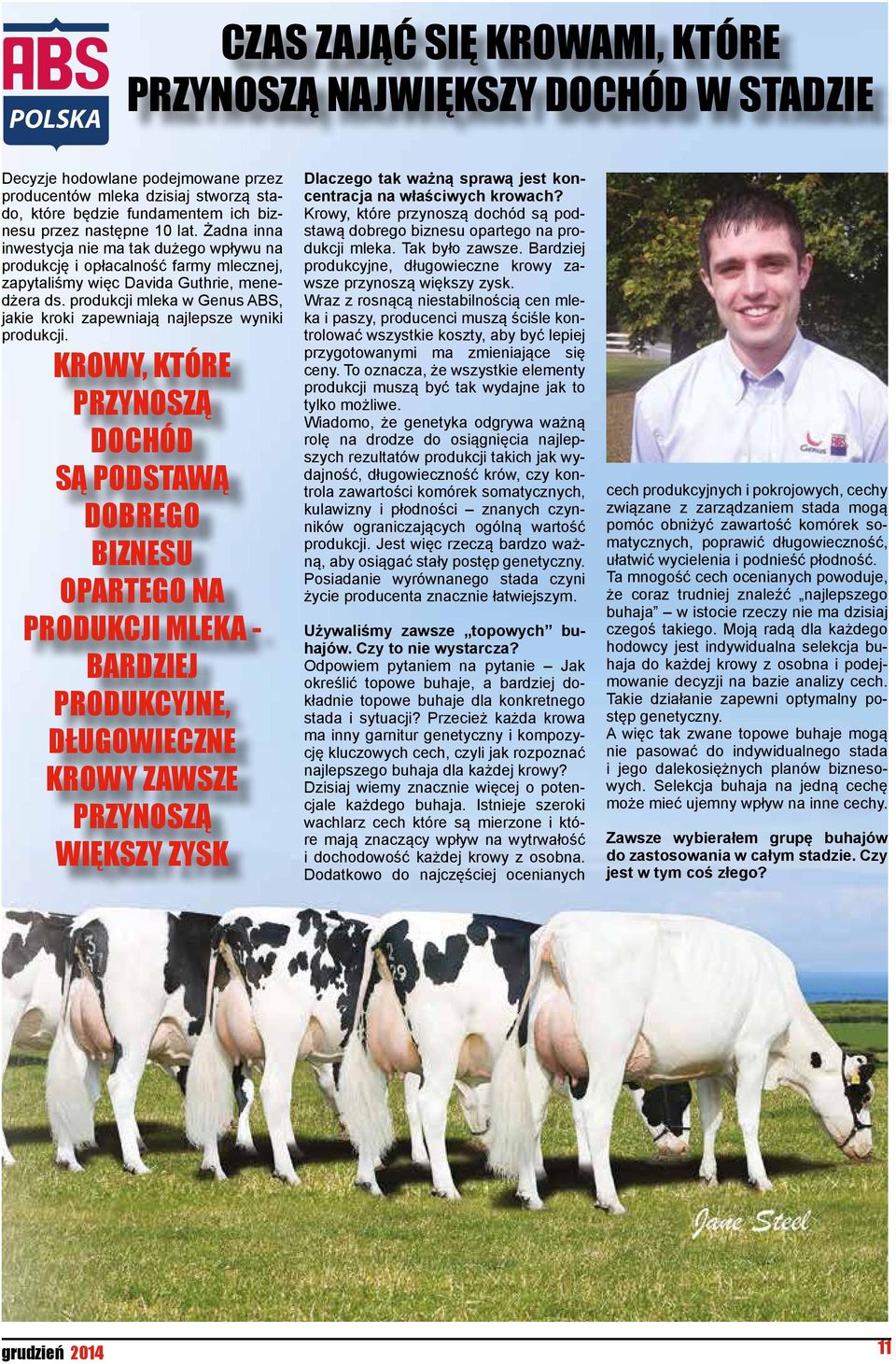 produkcji mleka w Genus ABS, jakie kroki zapewniają najlepsze wyniki produkcji.