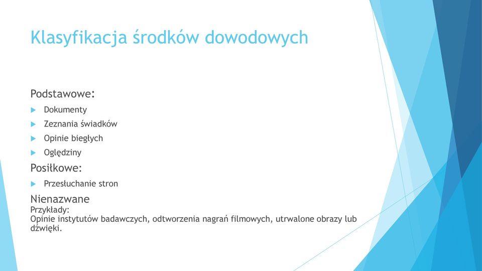 Przesłuchanie stron Nienazwane Przykłady: Opinie instytutów