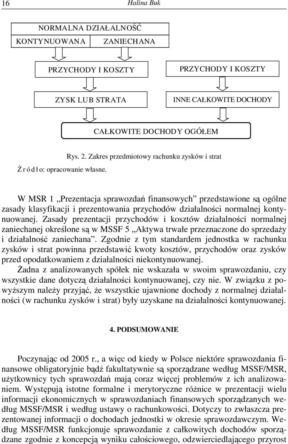 Zasady prezentacji przychodów i kosztów działalności normalnej zaniechanej określone są w MSSF 5 Aktywa trwałe przeznaczone do sprzedaŝy i działalność zaniechana.