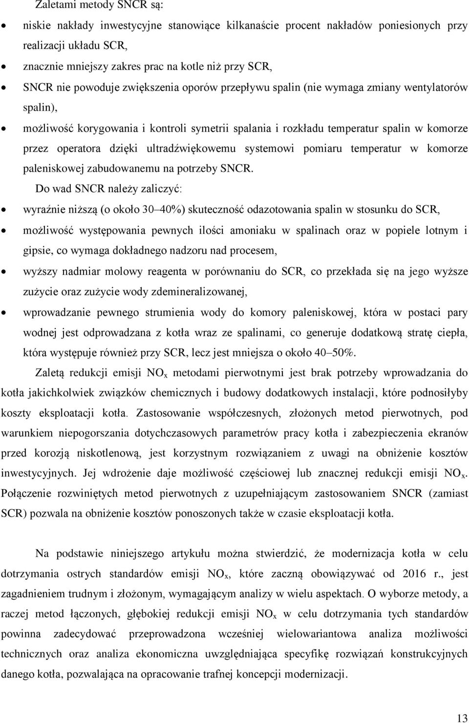 ultradźwiękowemu systemowi pomiaru temperatur w komorze paleniskowej zabudowanemu na potrzeby SNCR.