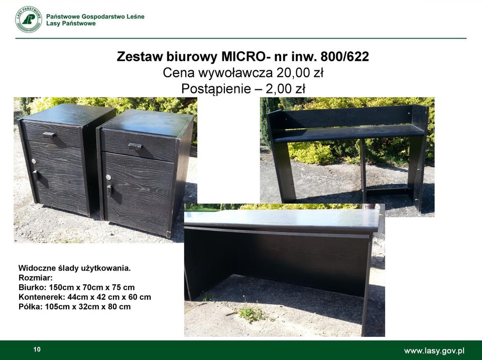 Widoczne ślady użytkowania.