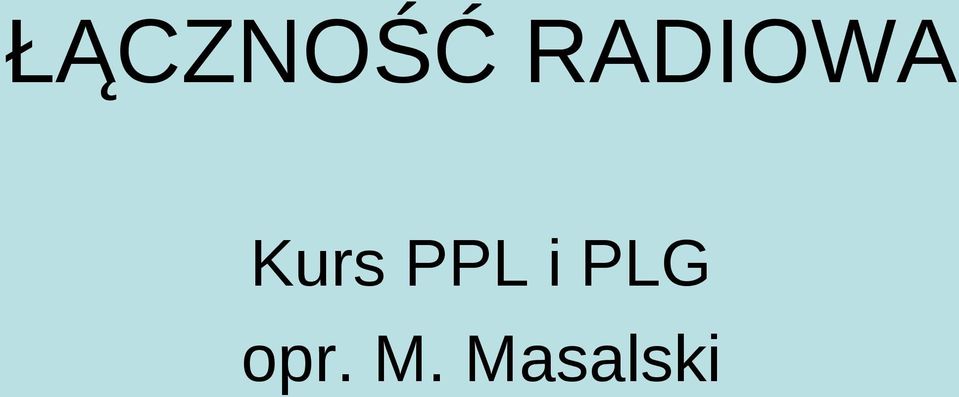 Kurs PPL i