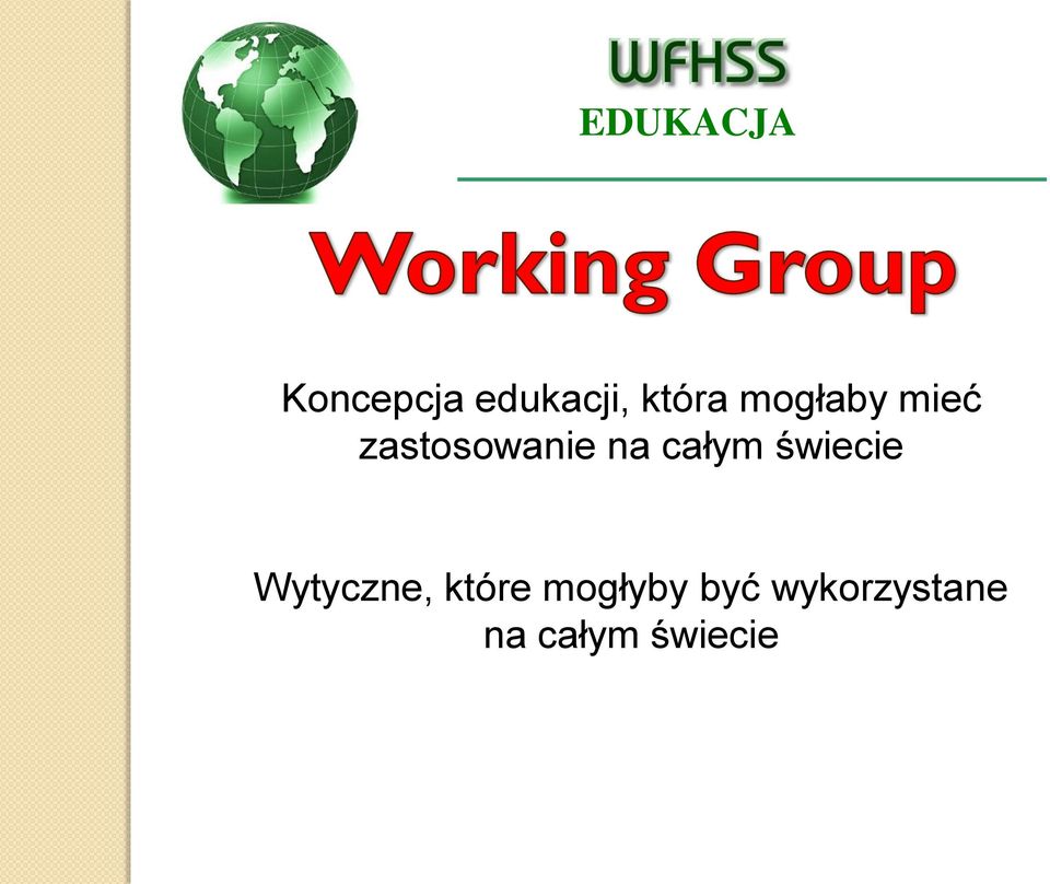 na całym świecie Wytyczne, które