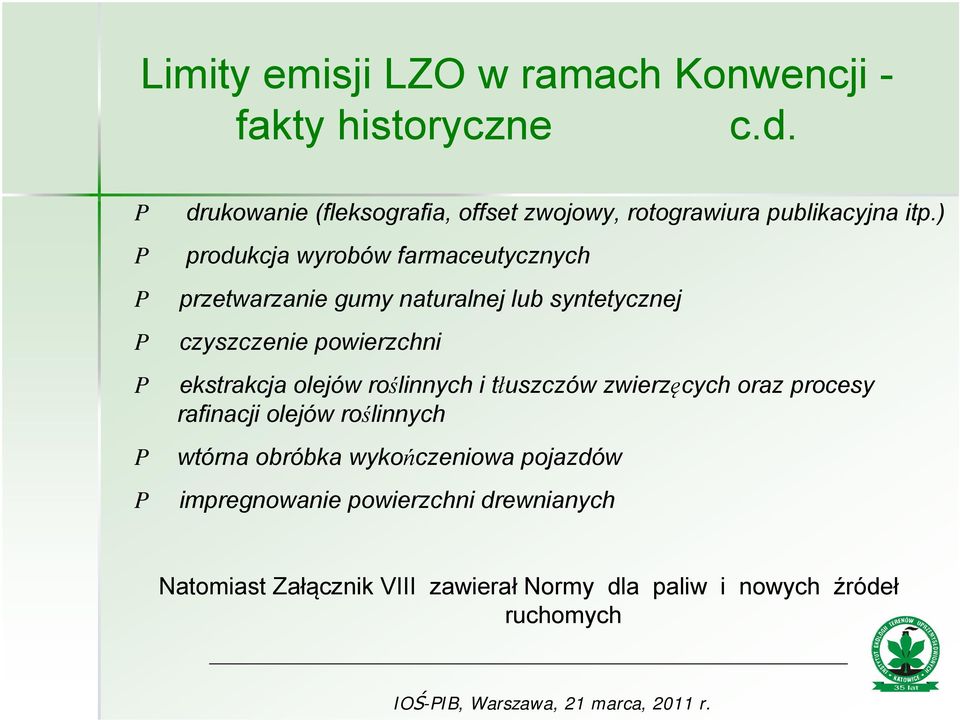 ) produkcja wyrobów farmaceutycznych przetwarzanie gumy naturalnej lub syntetycznej czyszczenie powierzchni ekstrakcja