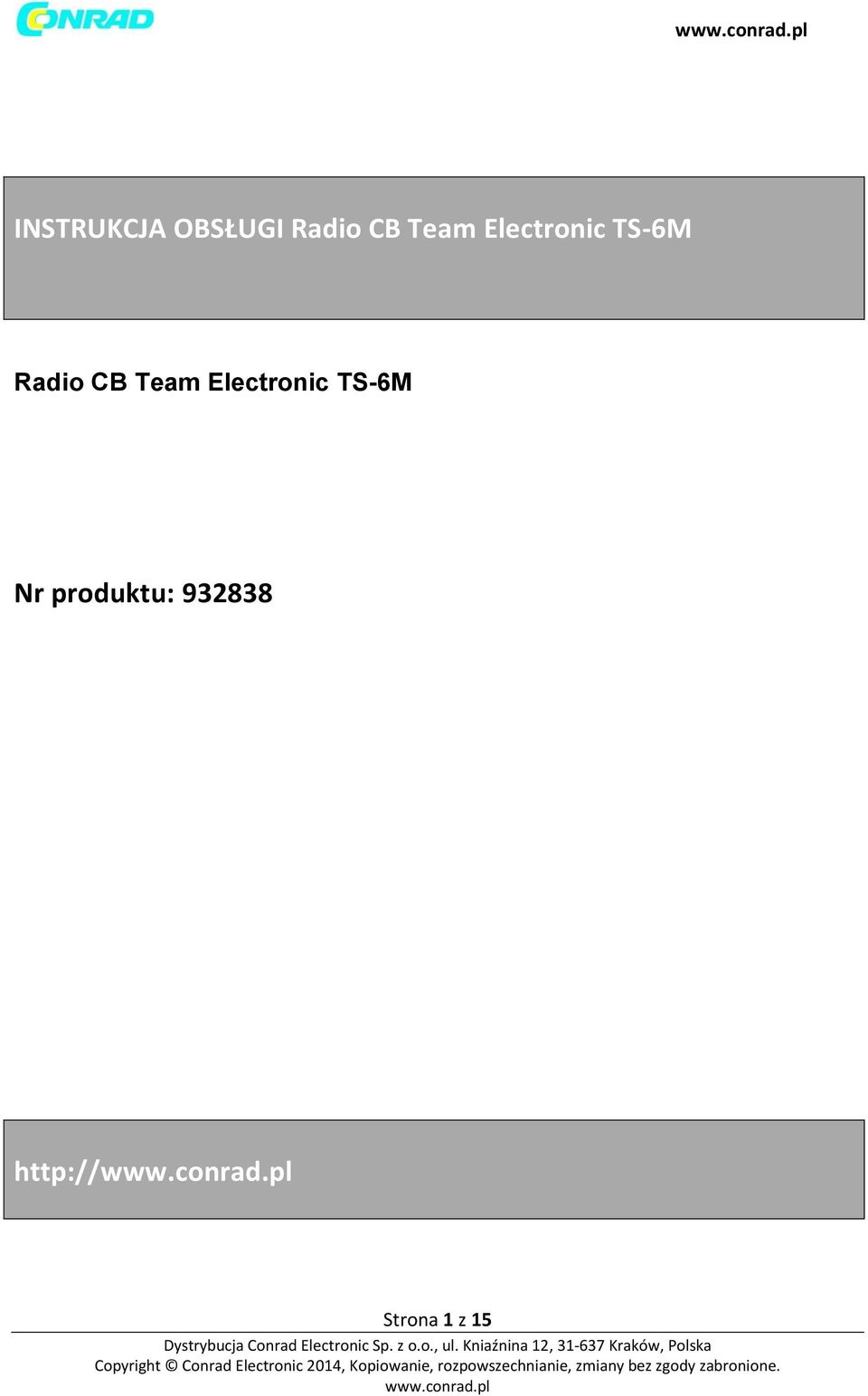 Electronic TS-6M Radio CB Team Electronic