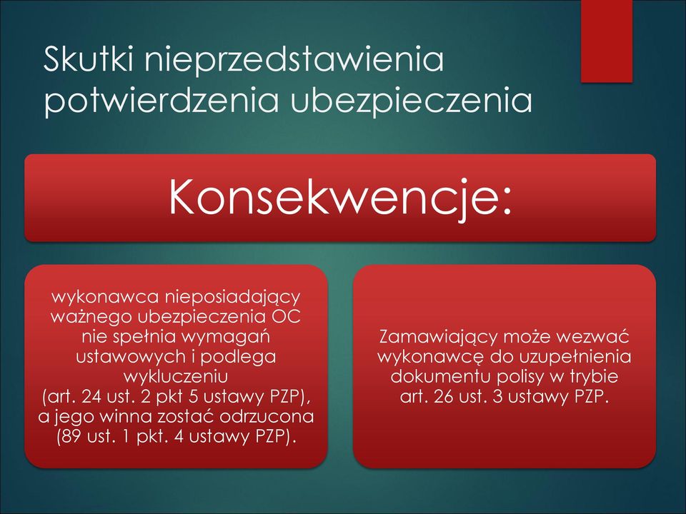 2 pkt 5 ustawy PZP), a jego winna zostać odrzucona (89 ust. 1 pkt. 4 ustawy PZP).