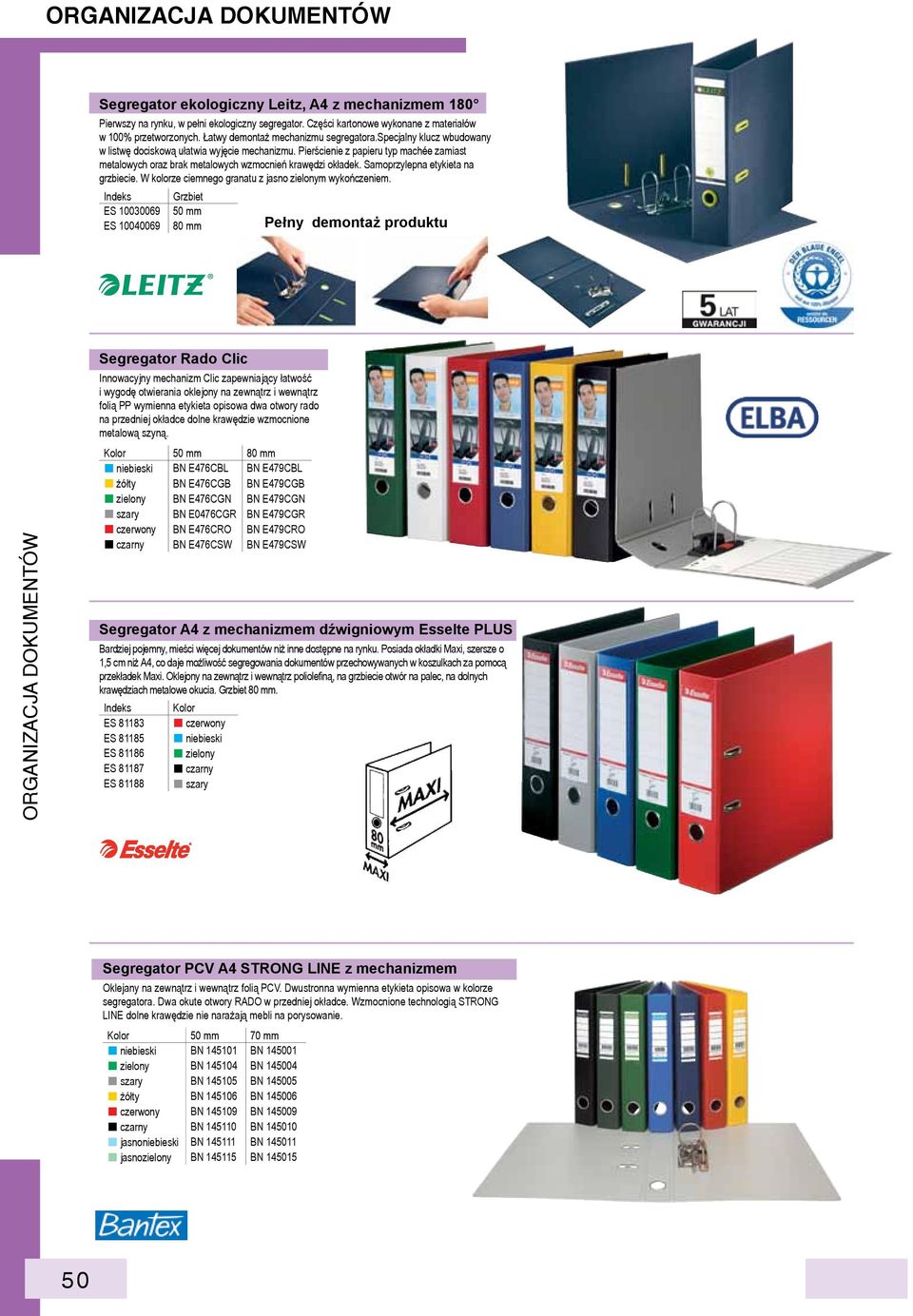 Pierścienie z papieru typ machée zamiast metalowych oraz brak metalowych wzmocnień krawędzi okładek. Samoprzylepna etykieta na grzbiecie. W kolorze ciemnego granatu z jasno zielonym wykończeniem.