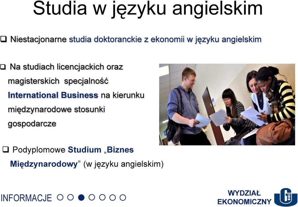 specjalność International Business na kierunku międzynarodowe stosunki