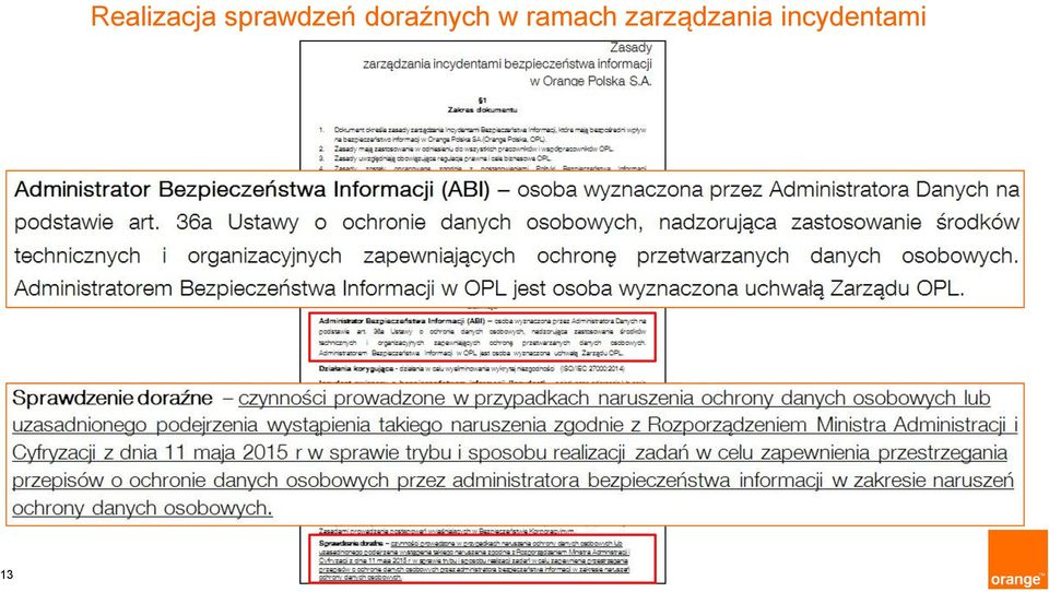 doraźnych w