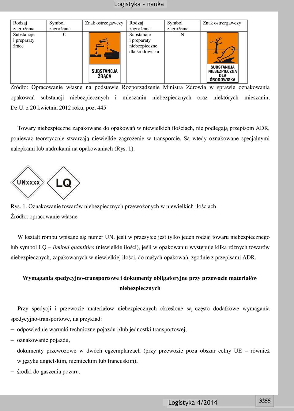 445 Towary niebezpieczne zapakowane do opakowań w niewielkich ilościach, nie podlegają przepisom ADR, ponieważ teoretycznie stwarzają niewielkie zagrożenie w transporcie.
