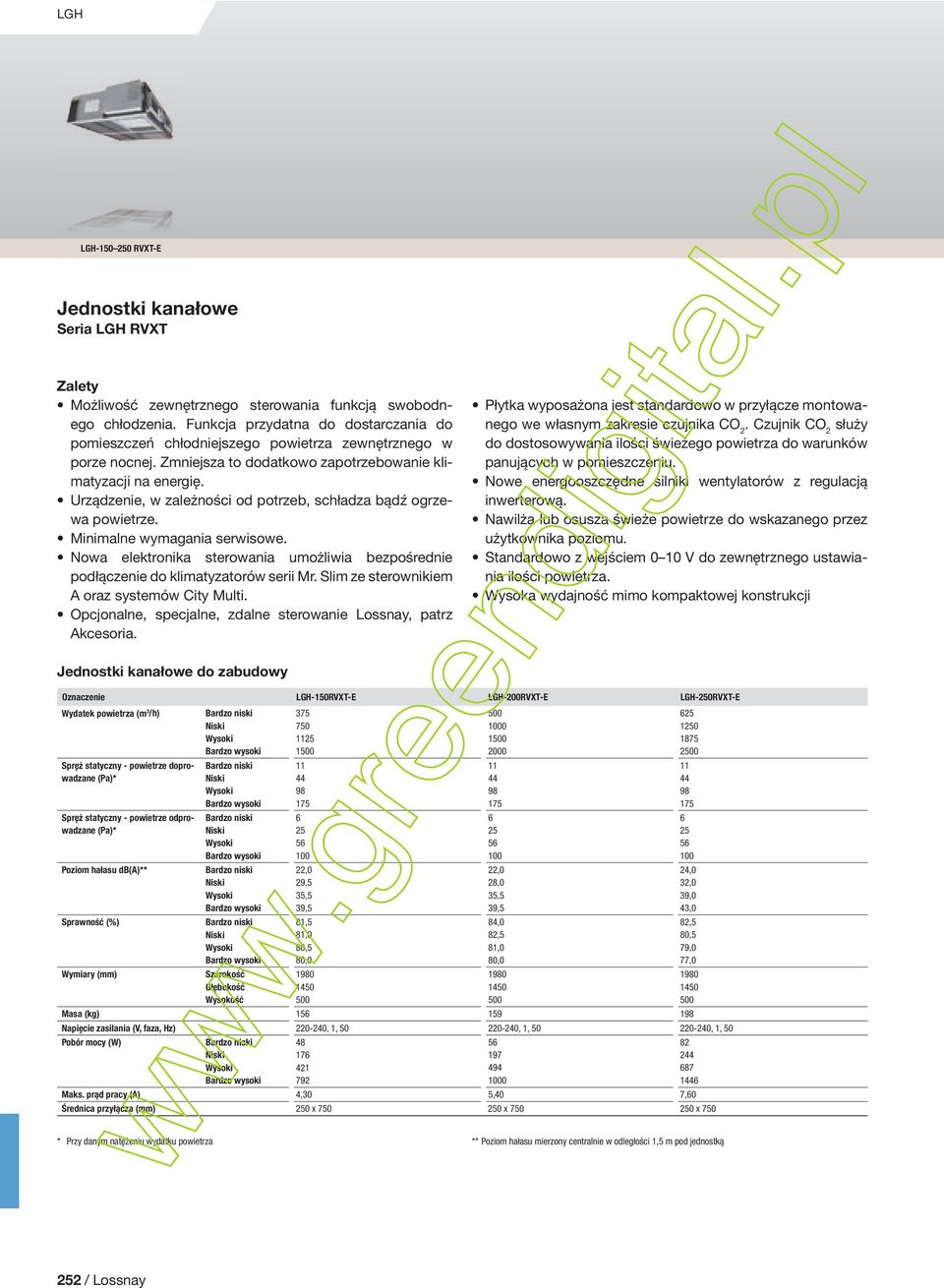 Urządzenie, w zależności od potrzeb, schładza bądź ogrzewa powietrze. Minimalne wymagania serwisowe. Nowa elektronika sterowania umożliwia bezpośrednie podłączenie do klimatyzatorów serii Mr.