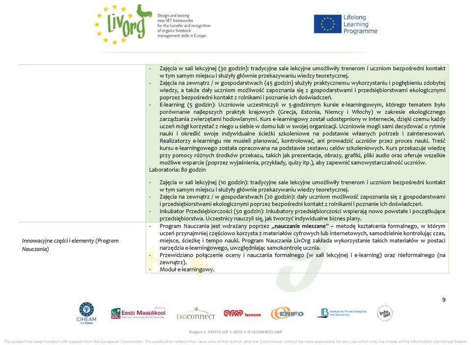 przedsiębiorstwami ekologicznymi poprzez bezpośredni kontakt z rolnikami i poznanie ich doświadczeń.