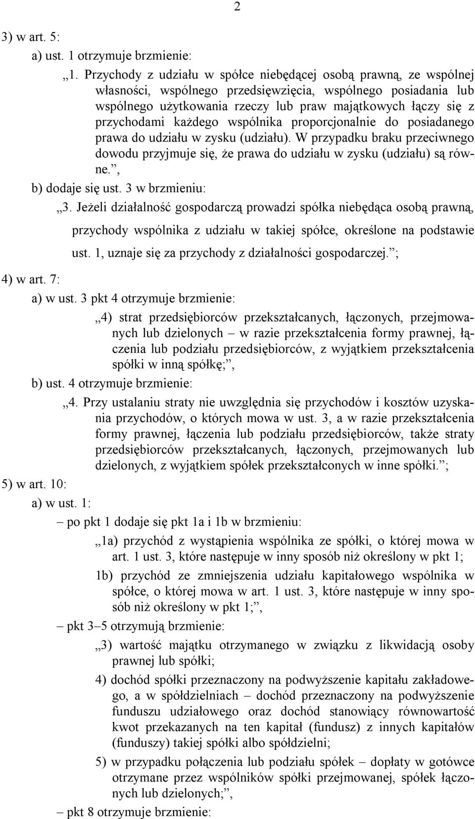 przychodami każdego wspólnika proporcjonalnie do posiadanego prawa do udziału w zysku (udziału). W przypadku braku przeciwnego dowodu przyjmuje się, że prawa do udziału w zysku (udziału) są równe.