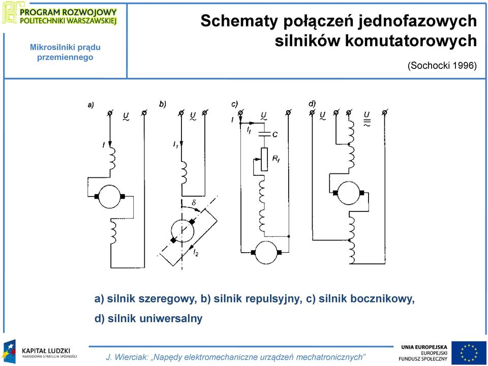 a) silnik szeregowy, b) silnik