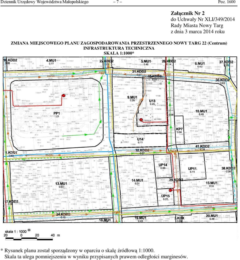 MIEJSCOWEGO PLANU ZAGOSPODAROWANIA PRZESTRZENNEGO NOWY TARG 22 (Centrum) INFRASTRUKTURA TECHNICZNA
