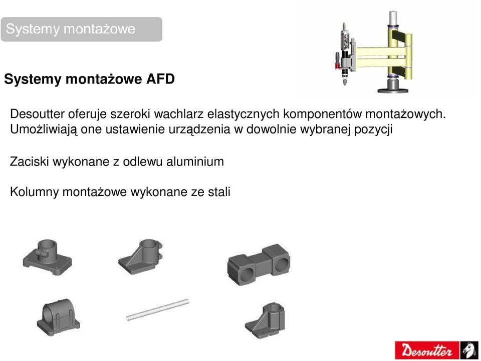 UmoŜliwiają one ustawienie urządzenia w dowolnie wybranej