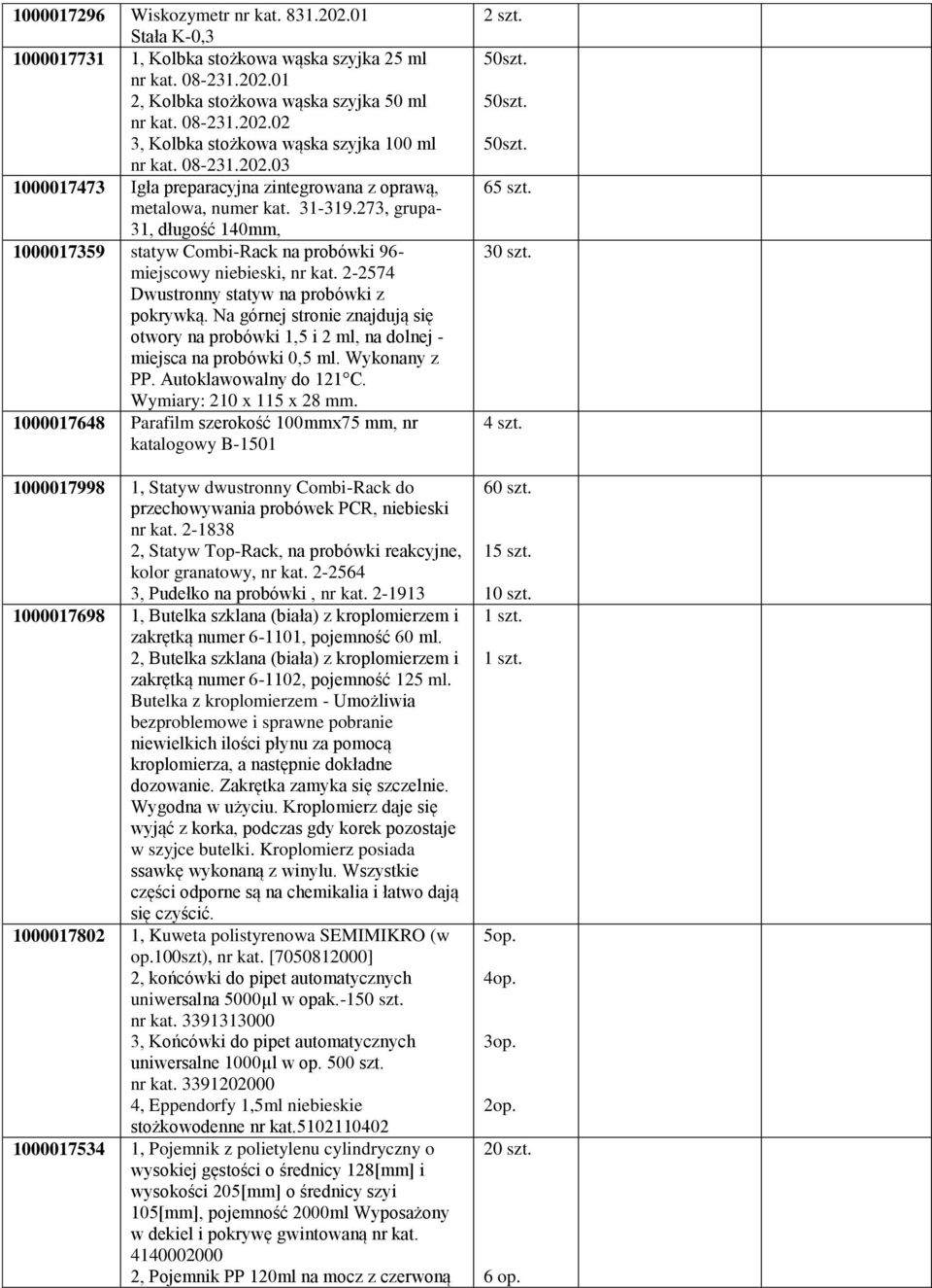 2-2574 Dwustronny statyw na probówki z pokrywką. Na górnej stronie znajdują się otwory na probówki 1,5 i 2 ml, na dolnej - miejsca na probówki 0,5 ml. Wykonany z PP. Autoklawowalny do 121 C.