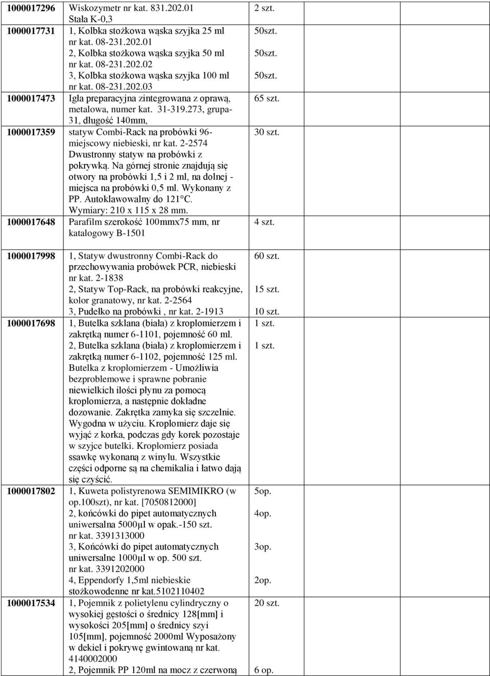 2-2574 Dwustronny statyw na probówki z pokrywką. Na górnej stronie znajdują się otwory na probówki 1,5 i 2 ml, na dolnej - miejsca na probówki 0,5 ml. Wykonany z PP. Autoklawowalny do 121 C.