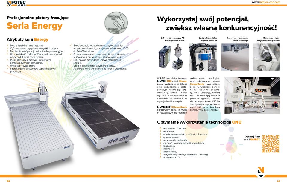 maszyny. Cyfrowe serwo napędy we wszystkich osiach. Możliwość konfiguracji pod potrzeby produkcyjne. Wysoka jakość podzespołów przystosowanych do pracy pod dużymi obciążeniami.