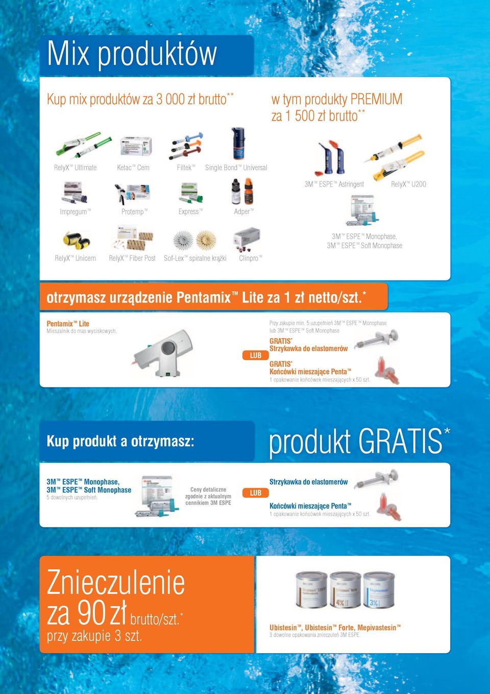 Pentamix TM Lite za 1 zł netto/szt. * Pentamix TM Lite Mieszalnik do mas wyciskowych. LUB Przy zakupie min.