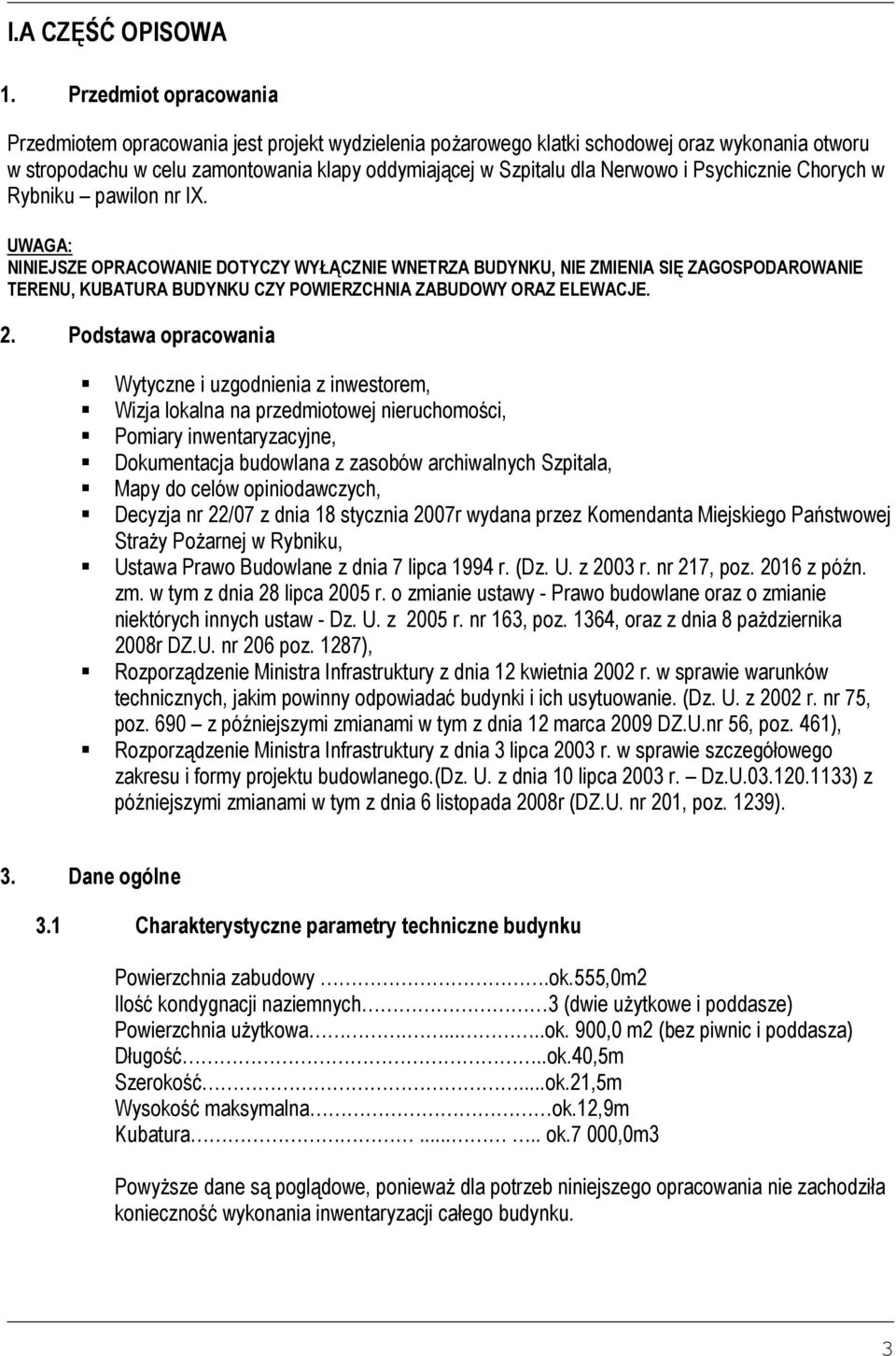 Psychicznie Chorych w Rybniku pawilon nr IX.