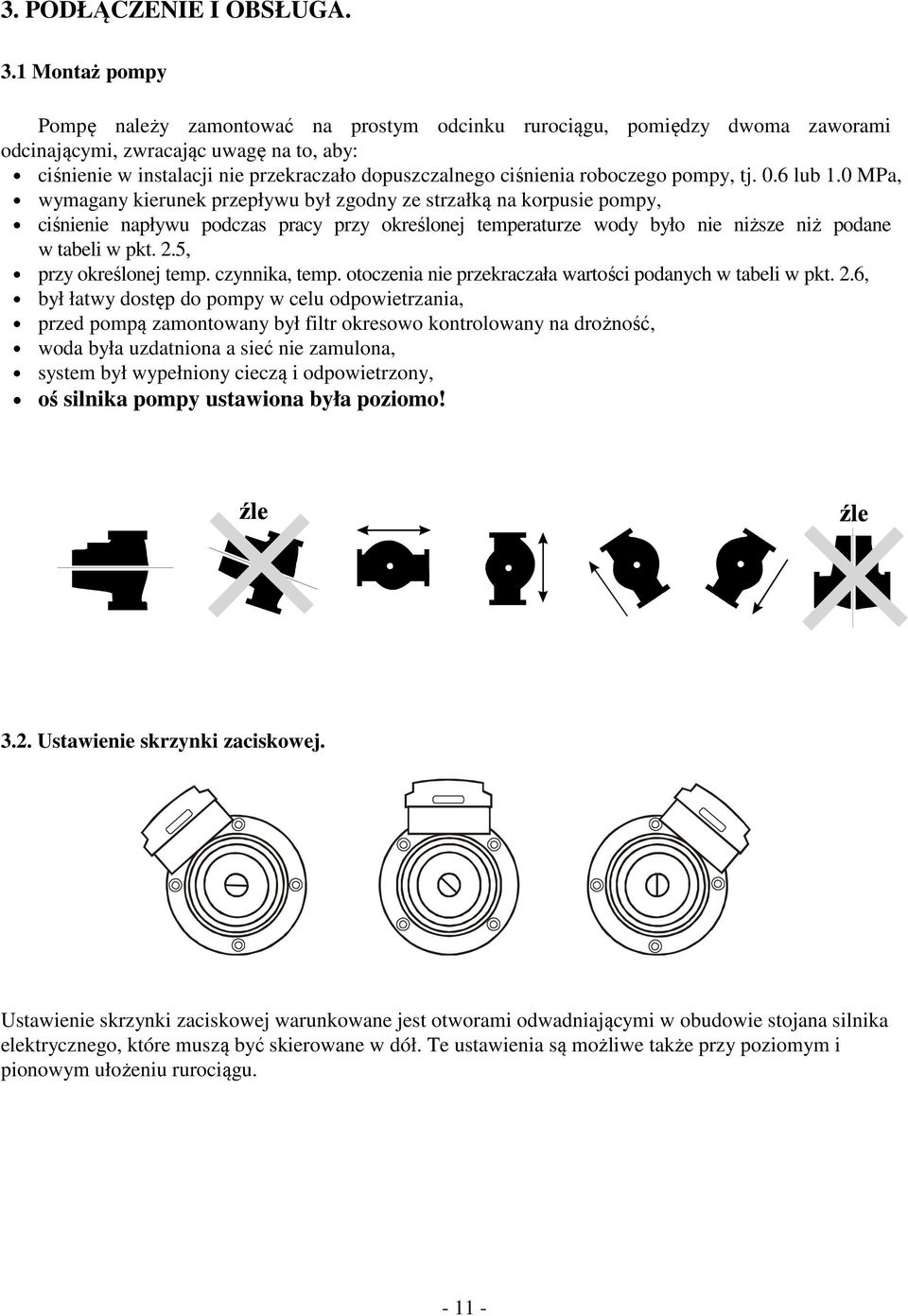 roboczego pompy, tj. 0.6 lub.