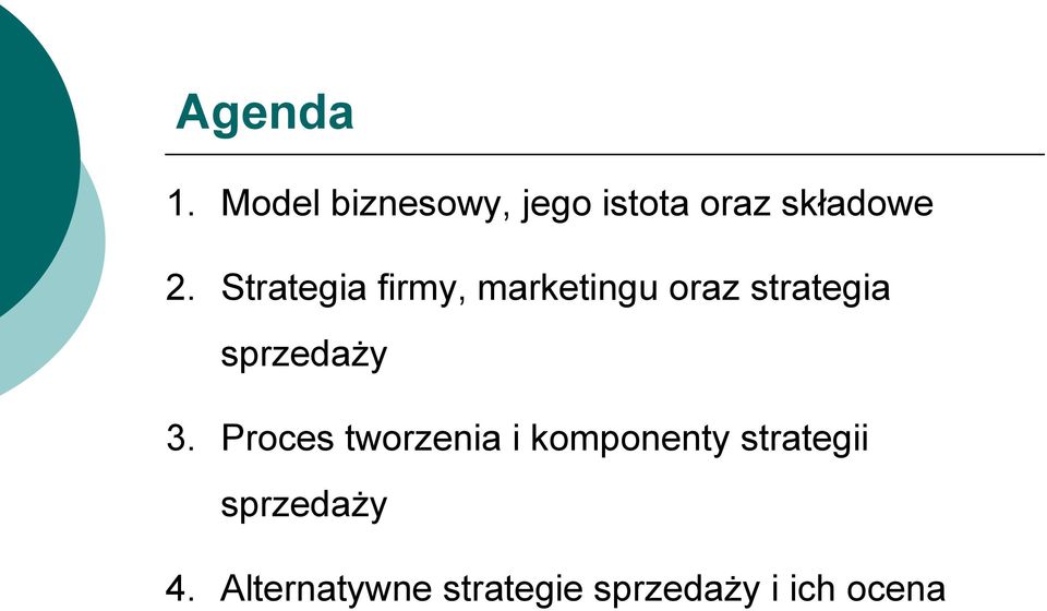 Strategia firmy, marketingu oraz strategia sprzedaży