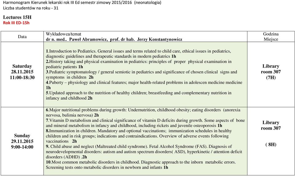 History taking and physical exaation in pediatrics: principles of proper physical exaation in pediatric patients 1h 3.