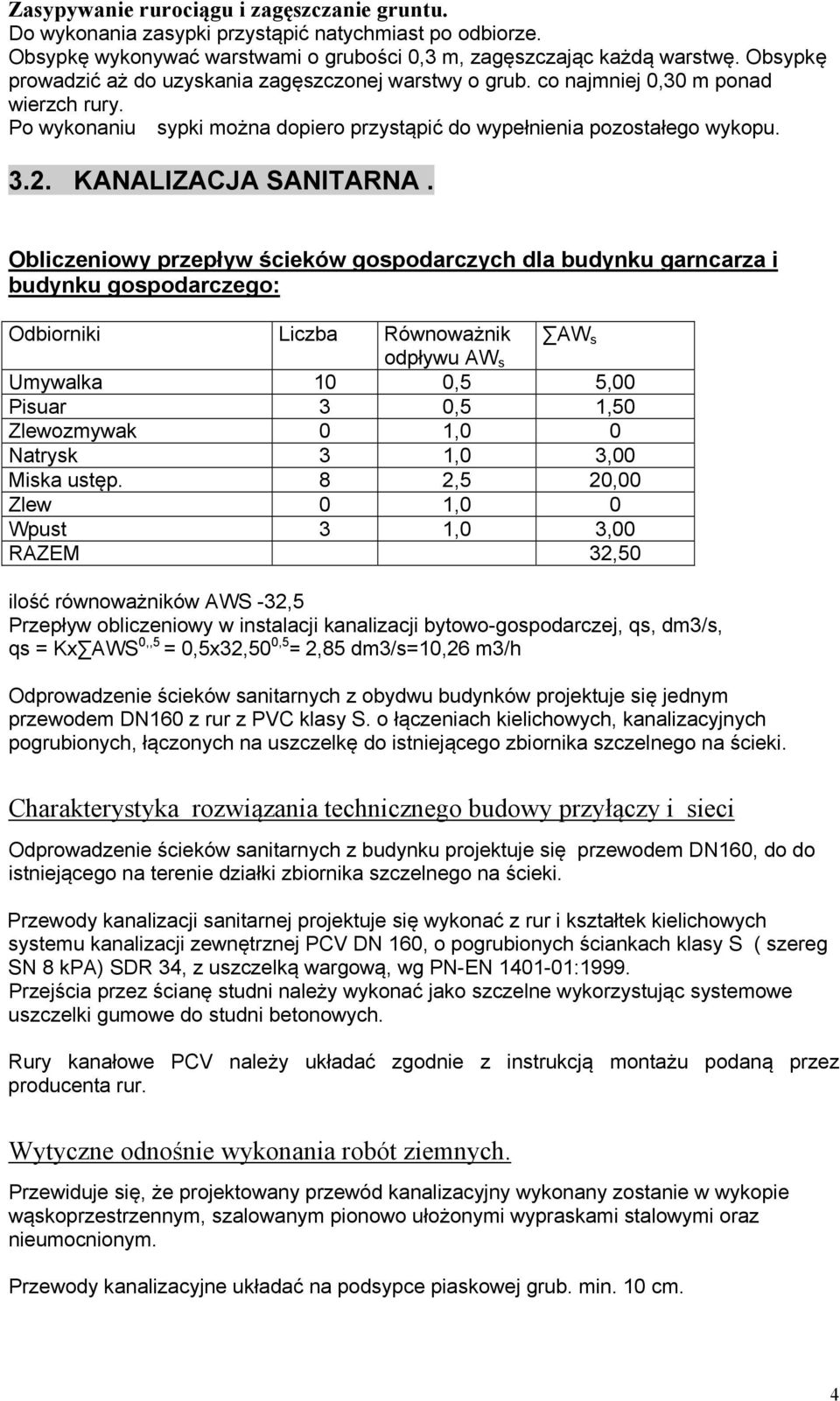 KANALIZACJA SANITARNA.