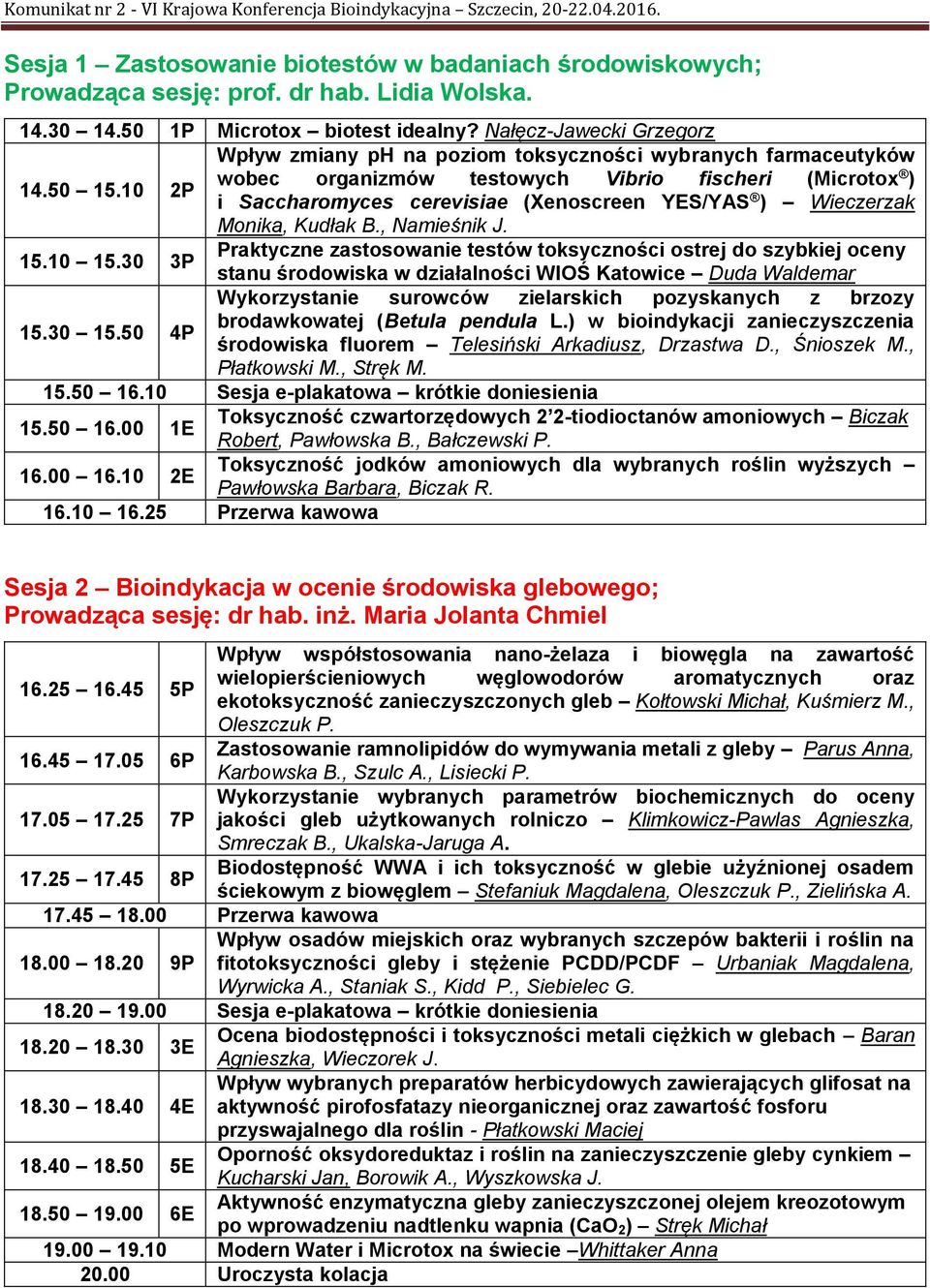 B., Namieśnik J. 15.10 15.