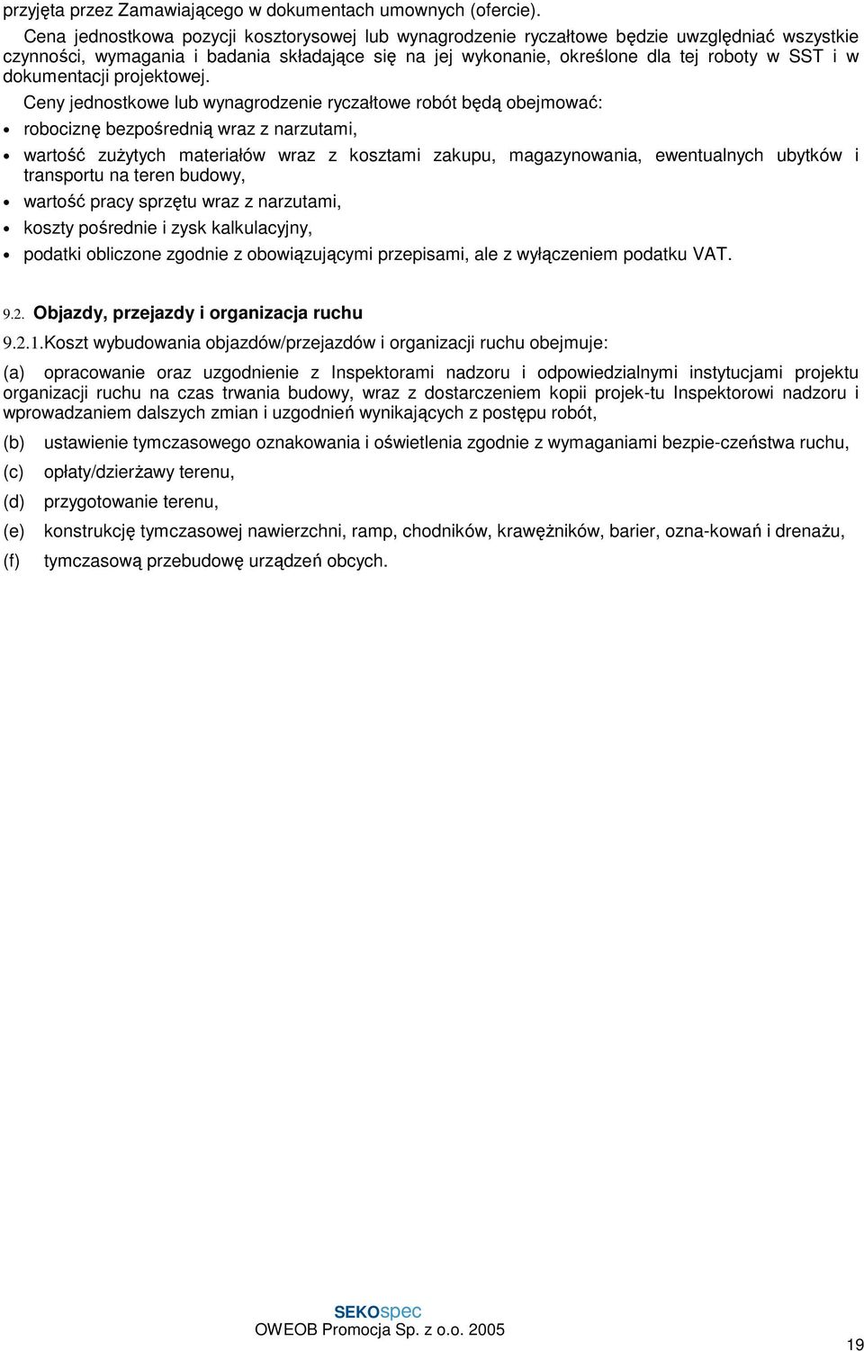 dokumentacji projektowej.