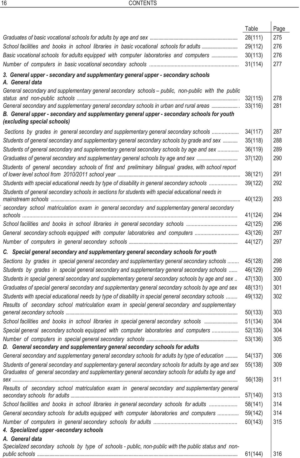 General upper - secondary and supplementary general upper - secondary schools A.