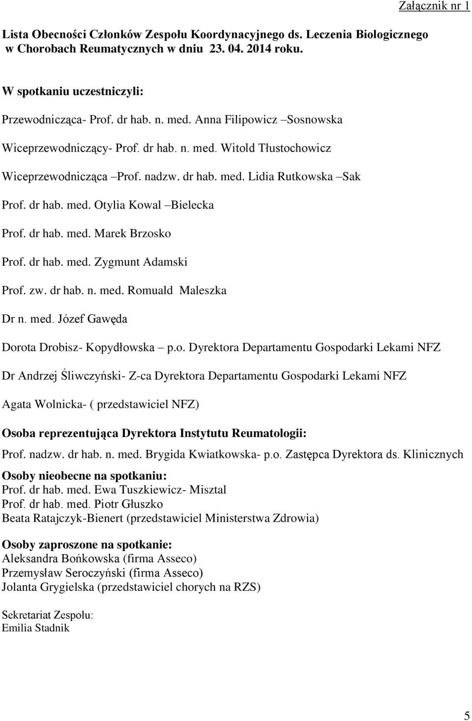 dr hab. med. Marek Brzos