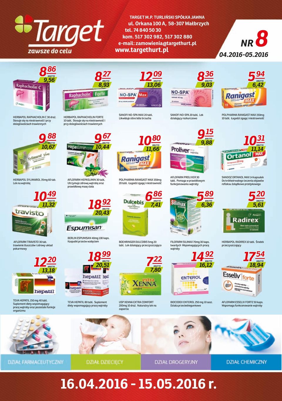 Stosuje się na niestrawność i przy dolegliwościach trawiennych 9 67 10,44 SANOFI NO-SPA MAX 20 tabl. Likwiduje silne bóle brzucha 10 80 11,66 SANOFI NO-SPA 20 tabl.