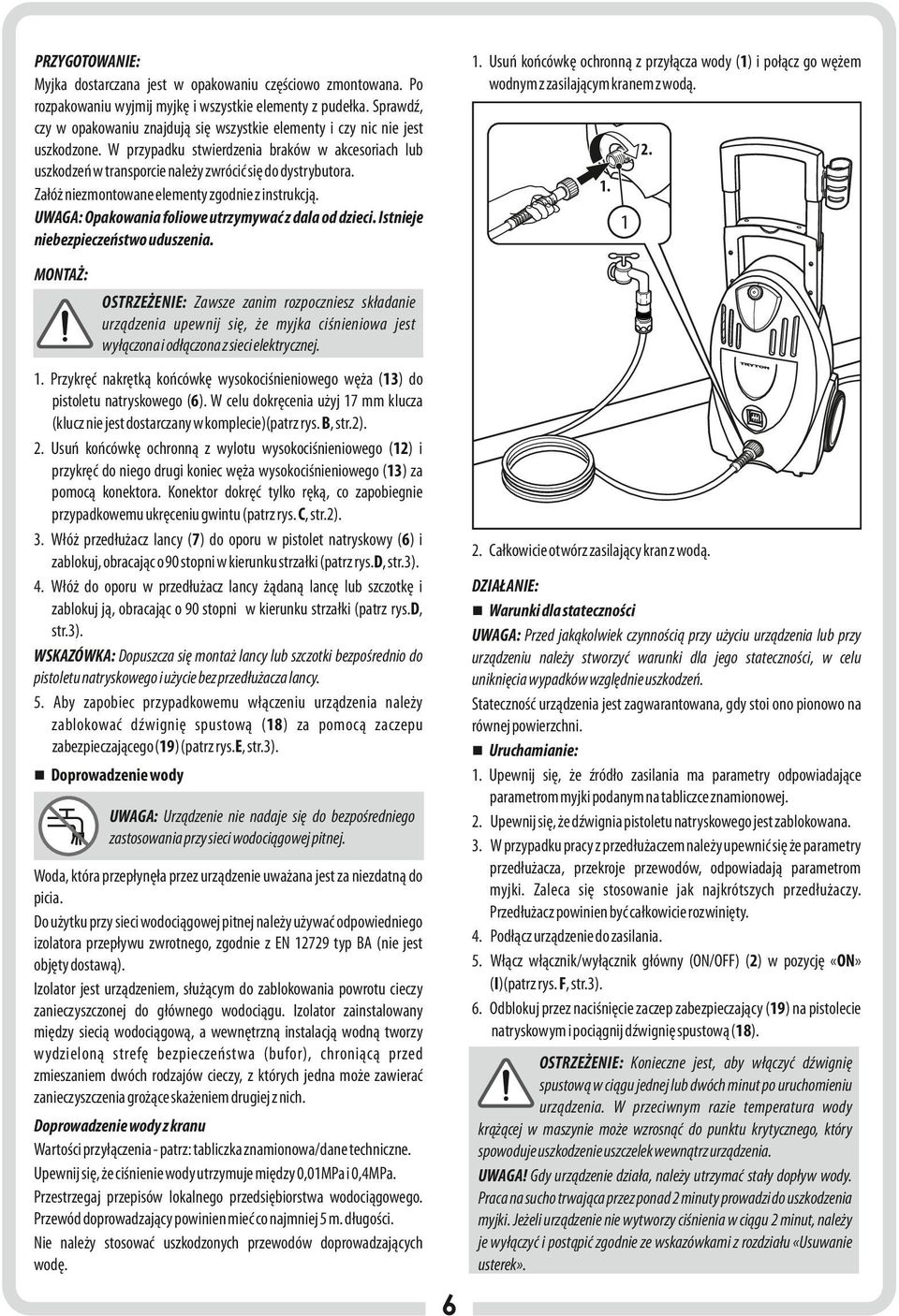 INSTRUKCJA OBSŁUGI. MYJKA CIŚNIENIOWA TM Instrukcja oryginalna - PDF Free  Download