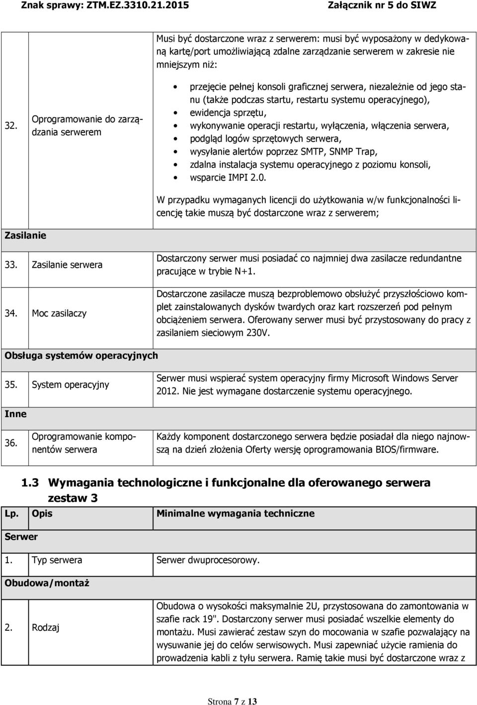 serwera, podgląd logów sprzętowych serwera, wysyłanie alertów poprzez SMTP, SNMP Trap, zdalna instalacja systemu operacyjnego z poziomu konsoli, wsparcie IMPI 2.0.