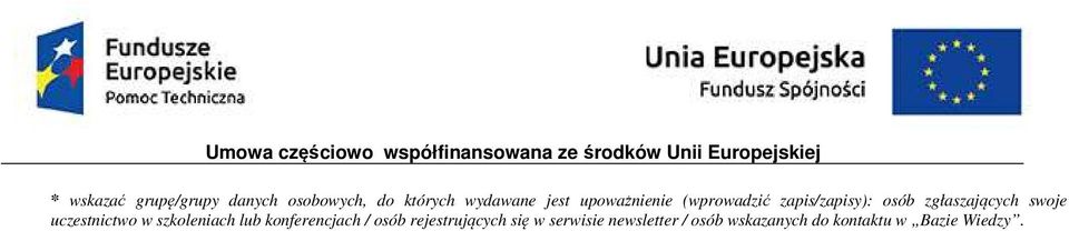 uczestnictwo w szkoleniach lub konferencjach / osób rejestrujących