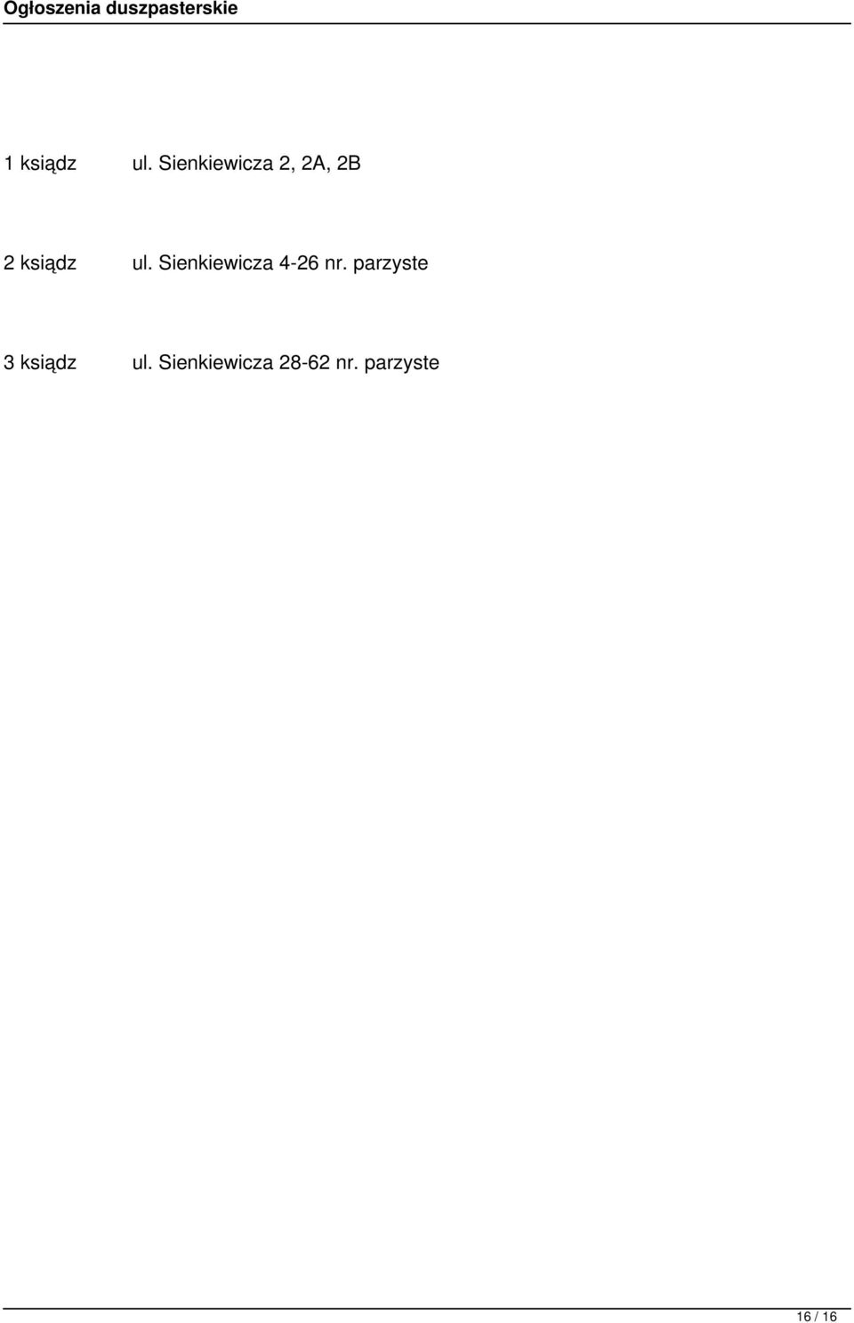 ul. Sienkiewicza 4-26 nr.