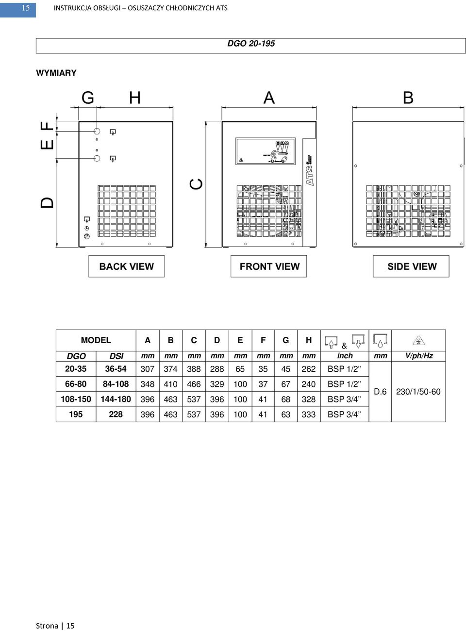 BSP 1/2 66-80 84-108 348 410 466 329 100 37 67 240 BSP 1/2 108-150 144-180 396 463 537 396