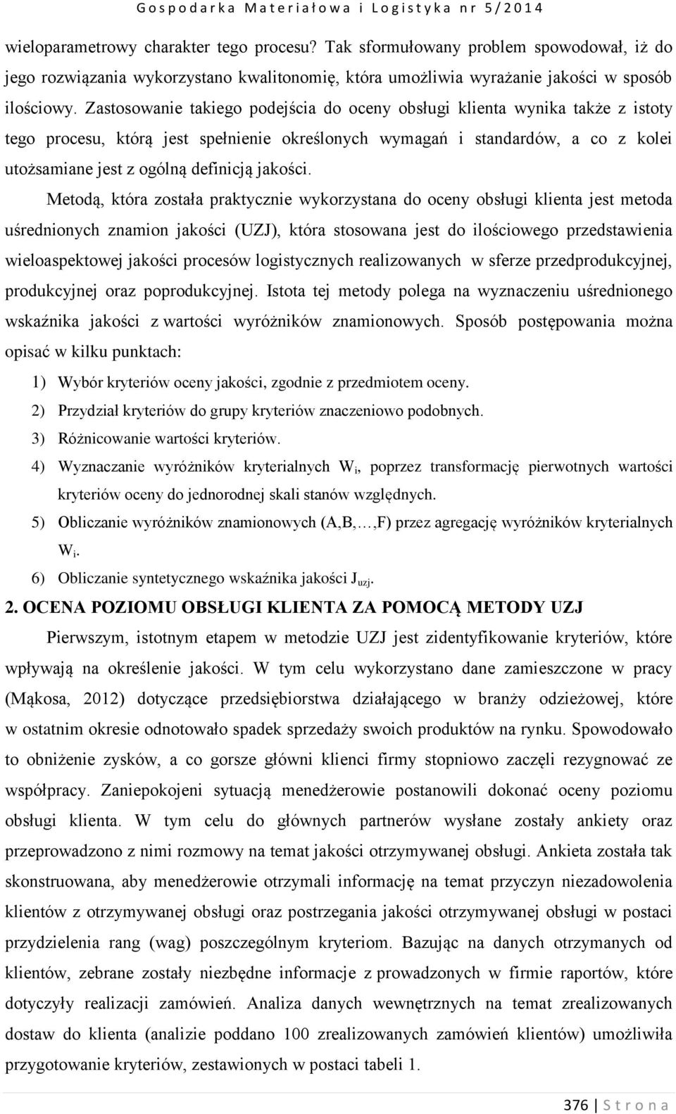 jakości.