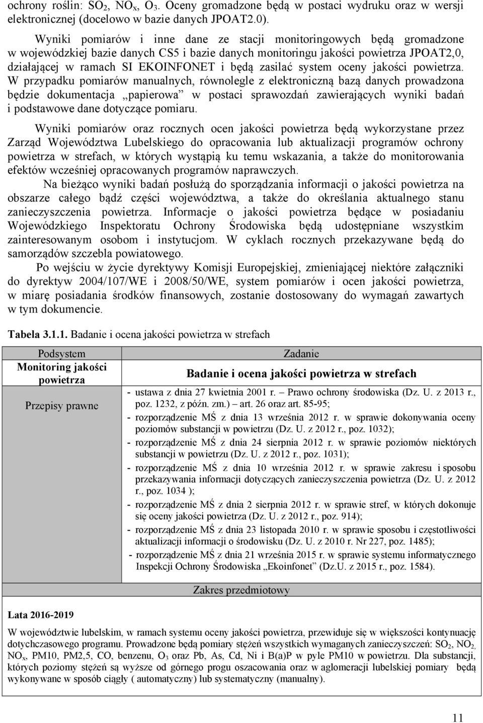zasilać system oceny jakości powietrza.