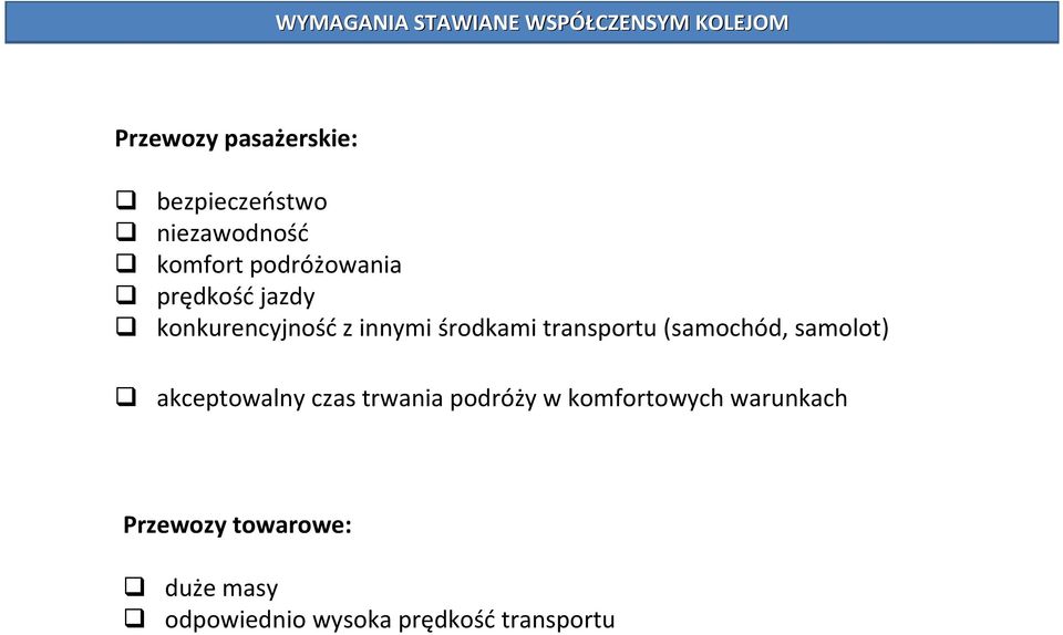 środkami transportu (samochód, samolot) akceptowalny czas trwania podróży w
