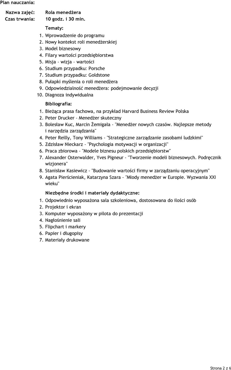 Bolesław Kuc, Marcin Żemigała - "Menedżer nowych czasów. Najlepsze metody i narzędzia zarządzania" 4. Peter Reilly, Tony Williams - "Strategiczne zarządzanie zasobami ludzkimi" 5.