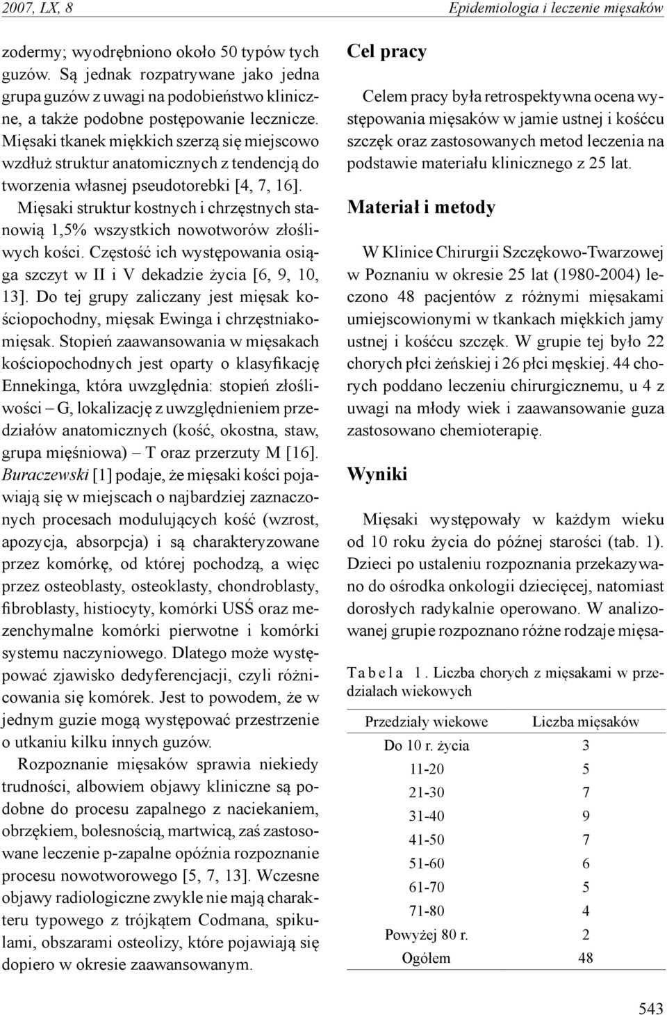 Mięsaki tkanek miękkich szerzą się miejscowo wzdłuż struktur anatomicznych z tendencją do tworzenia własnej pseudotorebki [4, 7, 16].